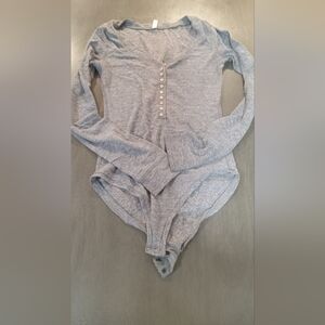 Free People Grey bodysuit size small